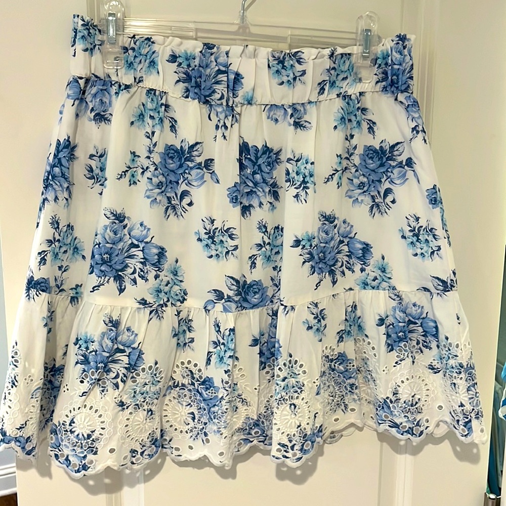 Loft, floral skirt, size large